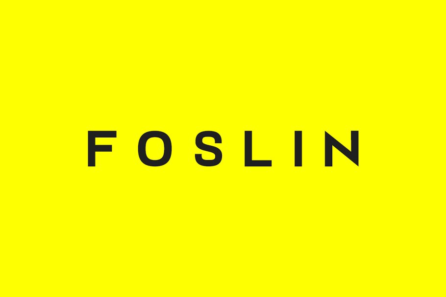 Пример шрифта Foslin #1
